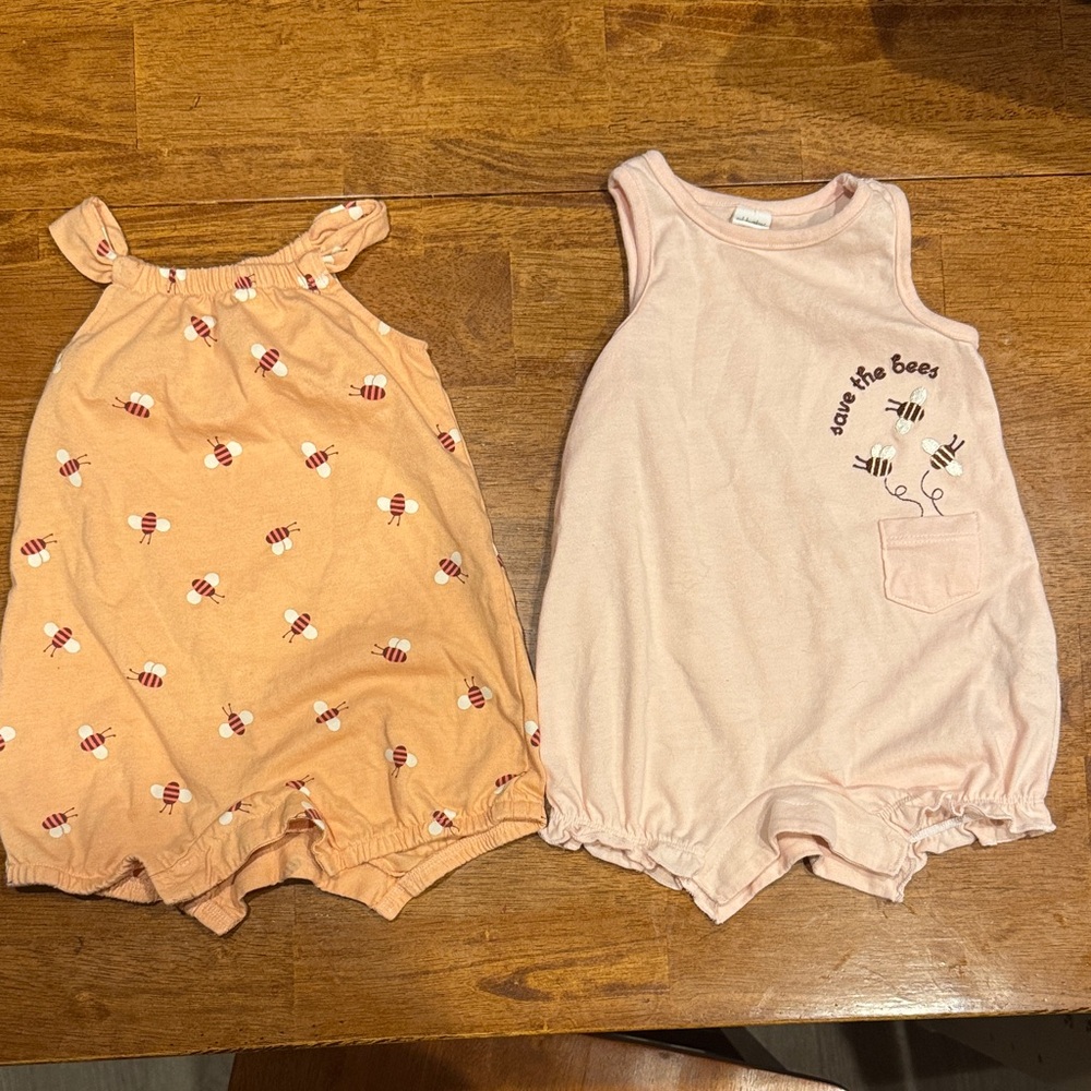 Petit Lem sleeveless rompers size 6m